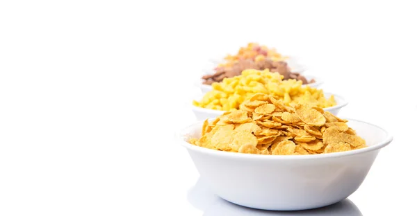 Variedade de mistura de cereais de pequeno-almoço — Fotografia de Stock