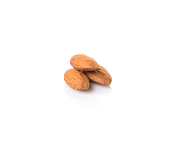 Raw Almond Nut White Background — Stock Photo, Image