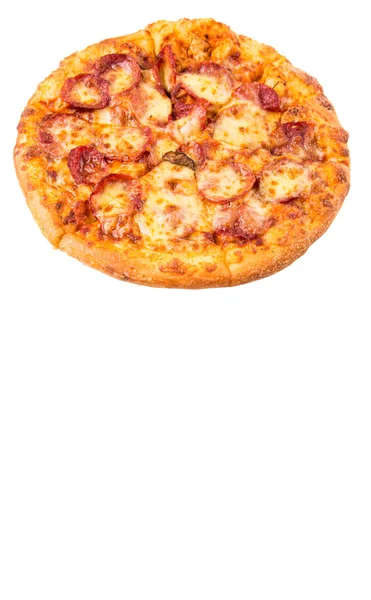 Peperoni und Käsepizza — Stockfoto