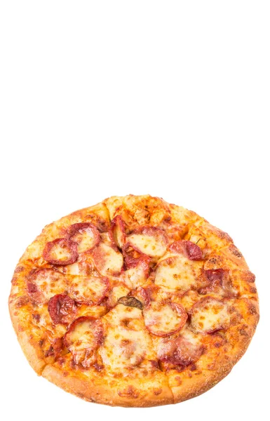 Peperoni und Käsepizza — Stockfoto