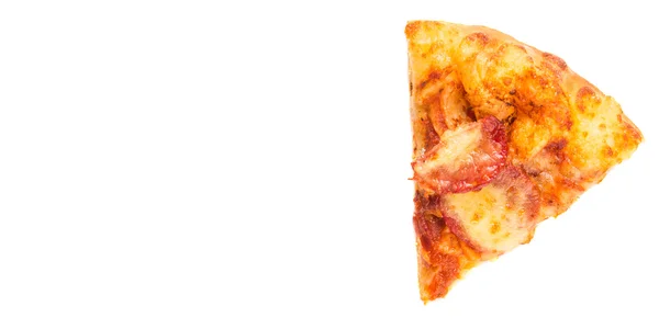 Pepperoni Brânză Pizza Fundal Alb — Fotografie, imagine de stoc