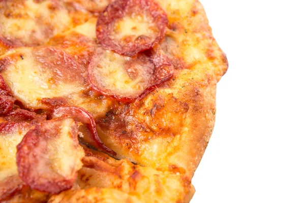 Peperoni und Käsepizza — Stockfoto