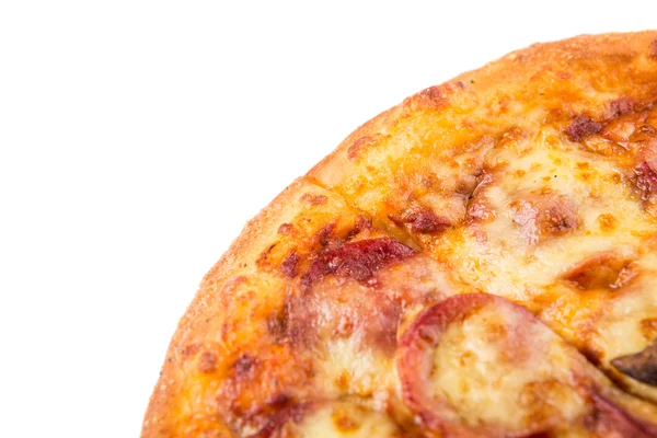 Pizza al salame piccante e formaggio — Foto Stock