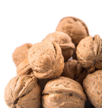 Beyaz arka plan üzerinde ceviz fındık