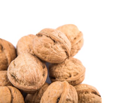 Beyaz arka plan üzerinde ceviz fındık