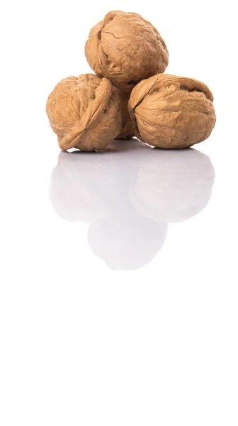 Vlašské Ořechy Bílé Pozadí — Stock fotografie