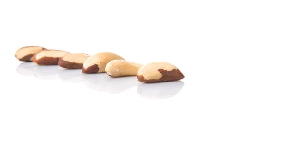 Brazil Nuts White Background — Stock Photo, Image