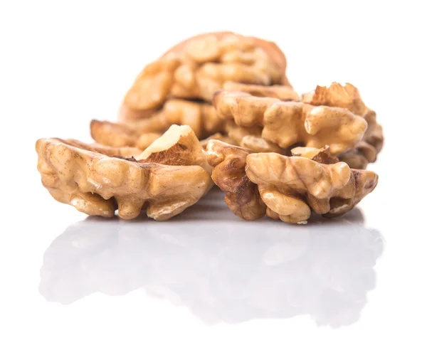 Walnut Nuts White Background — Stock Photo, Image