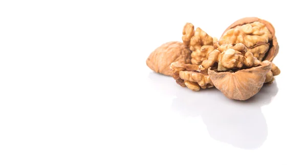 Walnut Nuts White Background — Stock Photo, Image