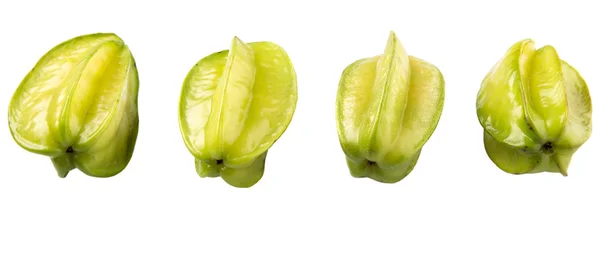 Starfruit Veya Carambola Beyaz Zemin Üzerine — Stok fotoğraf