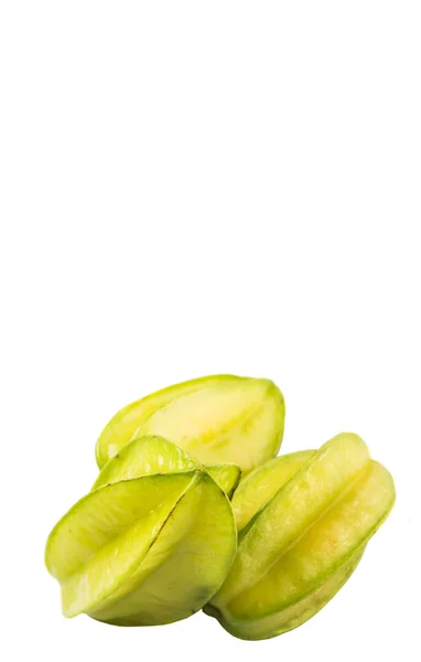 Starfruit Veya Carambola Beyaz Zemin Üzerine — Stok fotoğraf