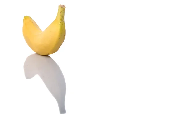 Banana Frukt Över Vit Bakgrund — Stockfoto