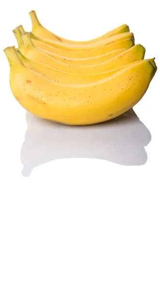 Fructe Banane Fundal Alb — Fotografie, imagine de stoc