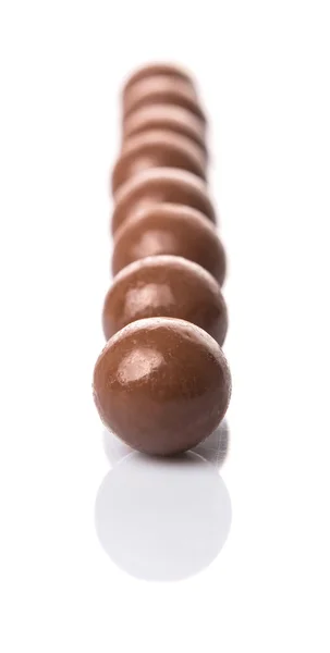 Bolas Chocolate Con Fondo Blanco —  Fotos de Stock