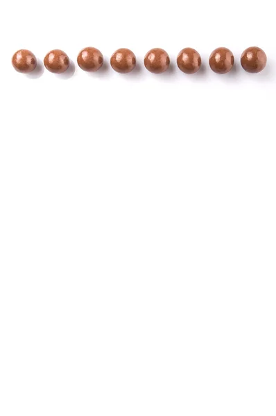 Chokladbollar Med Över Vit Bakgrund — Stockfoto