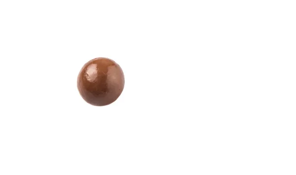 Bolas Chocolate Com Fundo Sobre Branco — Fotografia de Stock