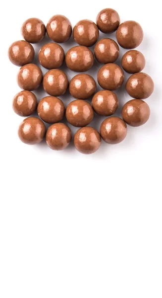 Bolas Chocolate Con Fondo Blanco — Foto de Stock