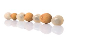 Longan meyve beyaz arka plan üzerinde