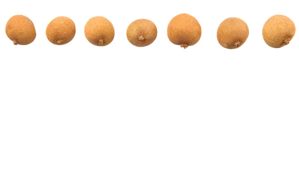 Longanfrucht Auf Weißem Hintergrund — Stockfoto