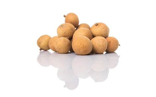 Longan Frutta Sfondo Bianco — Foto Stock