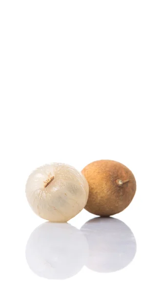 Longan Fruit White Background — Stock Photo, Image