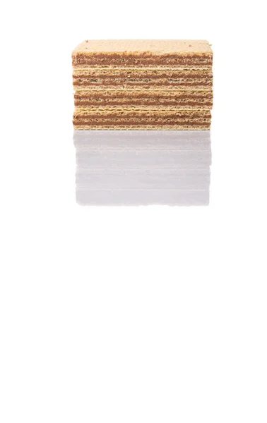 Wafer Bar Keks Auf Weißem Hintergrund — Stockfoto