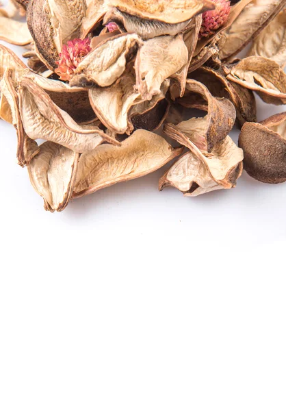 Potpourri Materials Dried Natural Plants White Background — Stock Photo, Image