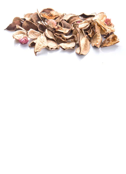 Potpourri Materials Dried Natural Plants White Background — Stock Photo, Image