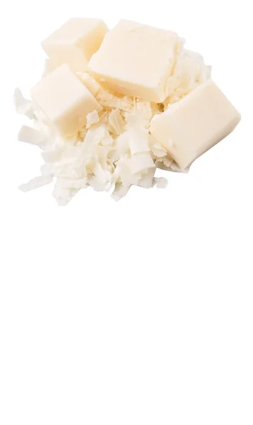 White Chocolate White Background — Stock Photo, Image