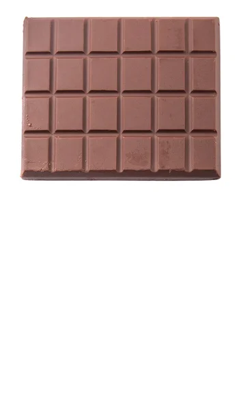 Barre Cioccolato Marrone Scuro Sfondo Bianco — Foto Stock