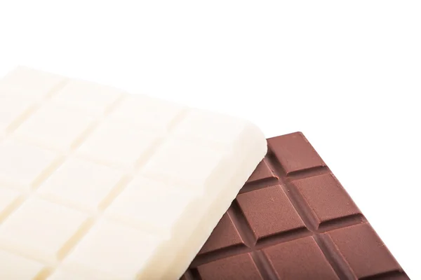 White And Dark Brown Chocolate — Stock Photo, Image