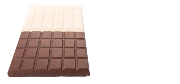White And Dark Brown Chocolate — Stock Photo, Image