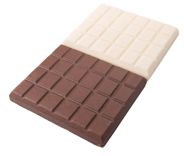 White And Dark Brown Chocolate — Stock Photo, Image