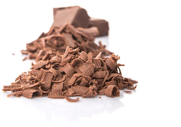 Pezzi di cioccolato marrone scuro — Foto Stock
