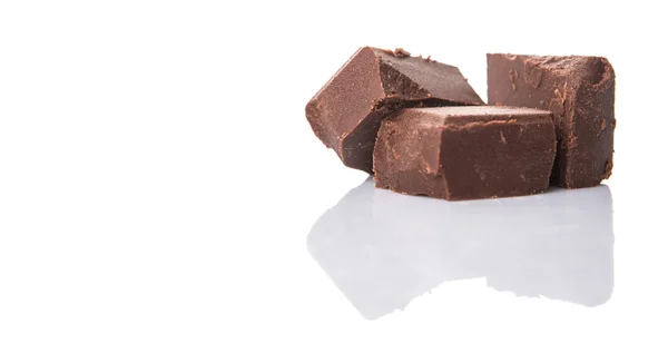 Ciemny brązowy kawałki czekolady — Zdjęcie stockowe