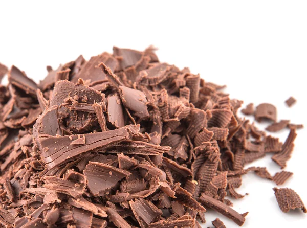 Pièces de chocolat brun foncé — Photo