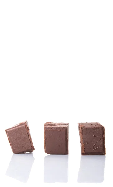Σκούρο καφέ κομμάτια σοκολάτας — Φωτογραφία Αρχείου
