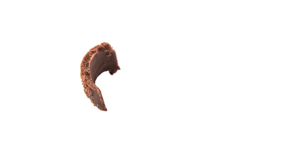 Schokolade Locken Über Weißem Hintergrund — Stockfoto