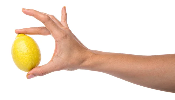 Holding Lemon Fruit — Stock Photo, Image