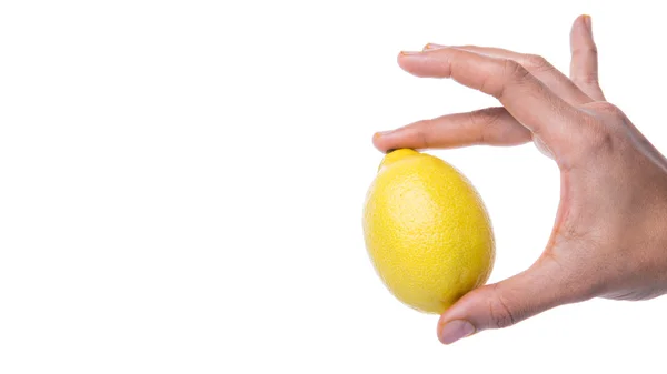 Holding Lemon Fruit — Stock Photo, Image