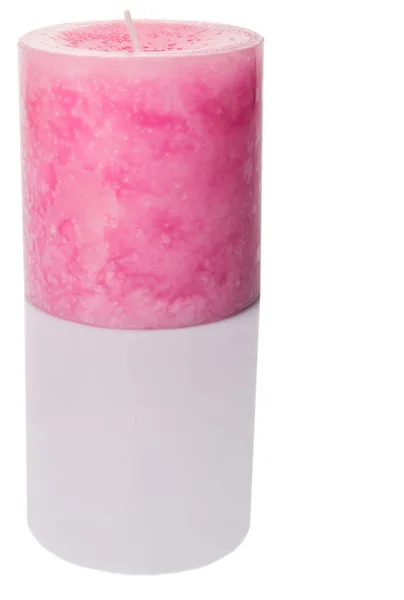 Vela aromática colorida rosa — Fotografia de Stock