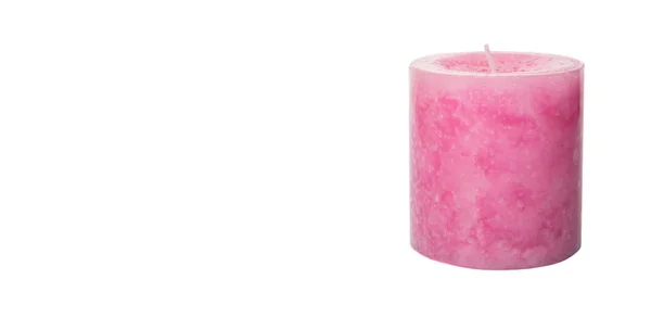 粉红色的彩色芳香蜡烛 — 图库照片