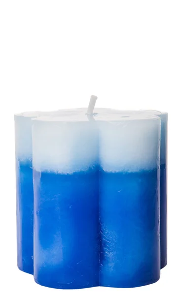 Blauw gekleurde aromatische kaars — Stockfoto