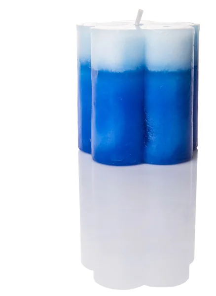 Modré barevné aromatická svíčka — Stock fotografie