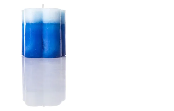 Blue Colored Aromatic Candle — Stock Photo, Image