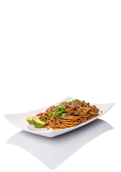 Mescolare tagliatelle fritte — Foto Stock