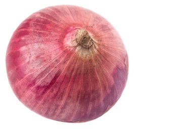 Beyaz arka plan üzerinde büyük kırmızı soğan