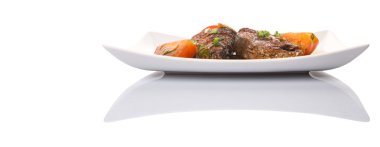 Derin kızarmış uskumru balığı soya sos ile