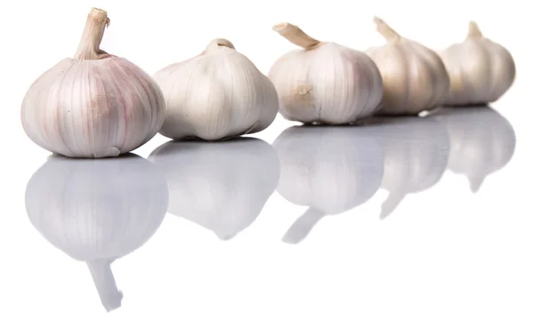 Knoblauch Auf Weißem Hintergrund — Stockfoto