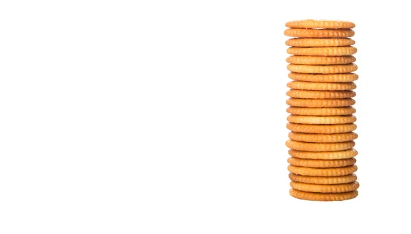 Ronde gezouten Crackers — Stockfoto